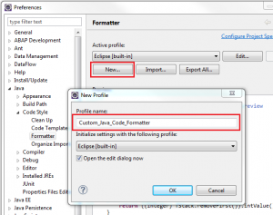 eclipse code formatter settings